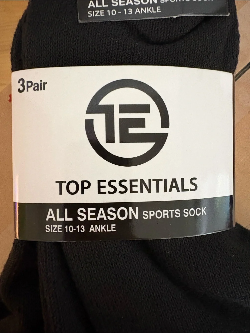 Essentials Black Athletic Ankle Socks - 3 Pair Pack